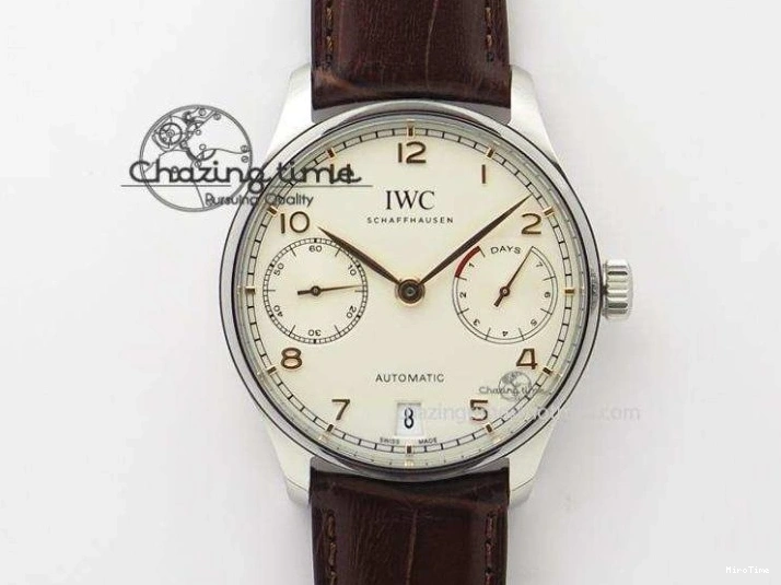 MIROTIME 0408 Portuguese Chrono IW3716 RSF 1:1 Best Edition Blue Dial on Black Leather Strap A RelaxedFit 7045